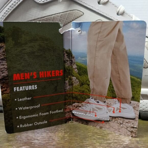 Men’s size 8 Ozark Trail Tech Hiker Waterproof Boots Stone